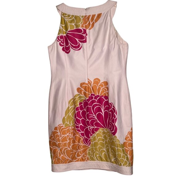 Jones New York Floral 6 Sleeveless Sheath Dress Pink/Orange/Green Y2K Retro - Picture 2 of 16
